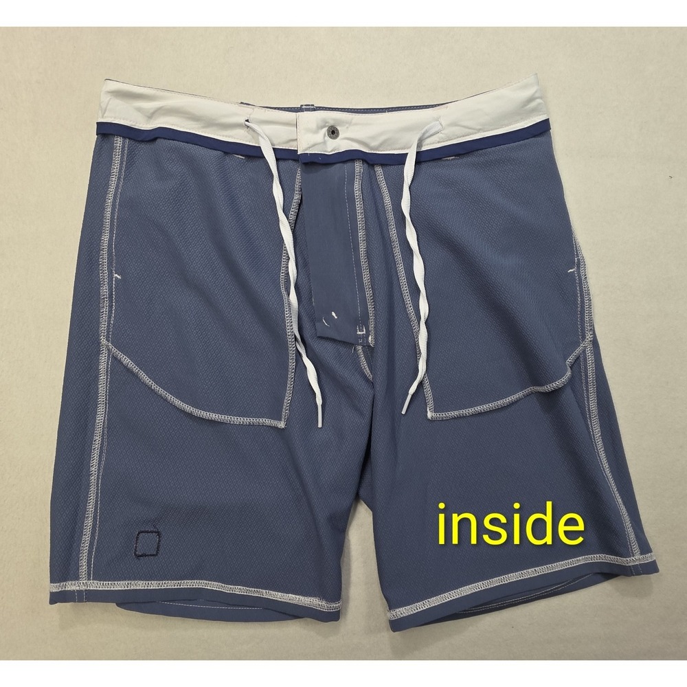 Johnnie O Shorts Mens 3 Blue Gray Stretch LIMITED USE West Coast Prep Boardshort - Picture 8 of 8